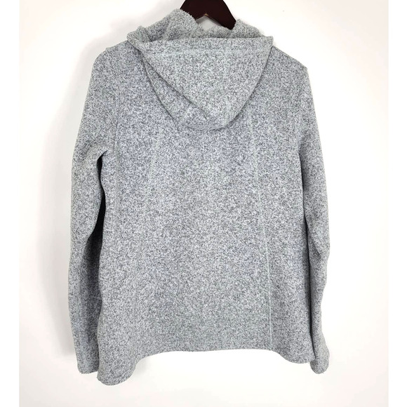 The North Face Gray Crescent Full Zip Hooded Fleece Jacket Size Large - Picture 3 of 7